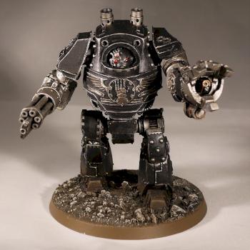 Iron Hands Contemptor Dreadnought by gwotaz