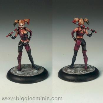 Batman Miniature Game Harley Quinn Hand Painted by BiggiesMinis by Biggiesminis