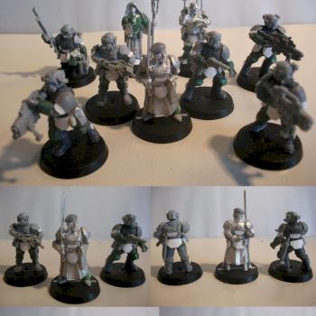 Imperial Guard Company Command Squad with Carapace / Plate Armor (unpainted) by Grimshak