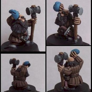 Dwarf with hammer / part of stone thrower/catapult crew by DunErwit