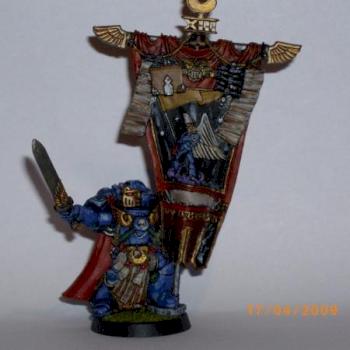 Ultramarine Standard Bearer by Master of fact