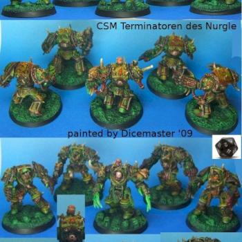 Chaos Space Marines Terminator Squad of Nurgle by Dicemaster