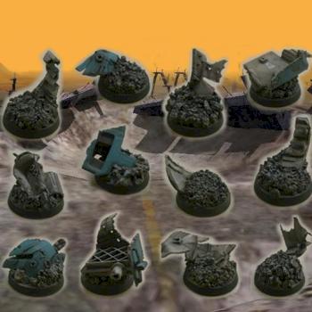 25mm bases Ruins of Devilfish by philydorf