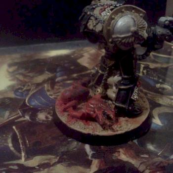 BACK of Iron Hands Terminator Chaplain w/ dead nid base by MurderMachine