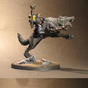 Space Wolves Thunderwolf Cavalry Thunder Hammer by kabaddon