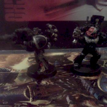 Iron Hands Devastator Sgt. and Lascannon Marines by MurderMachine