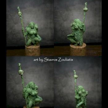 Huntress 40mm sculpture by Stavros Zouliatis