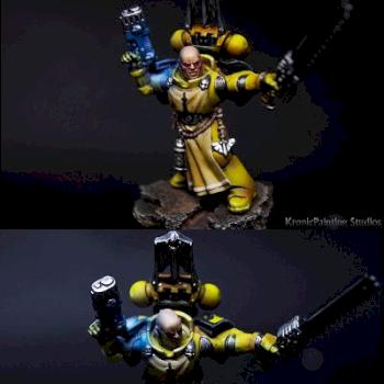 Space Marine Imperial Fist Commander by Kronicpainting