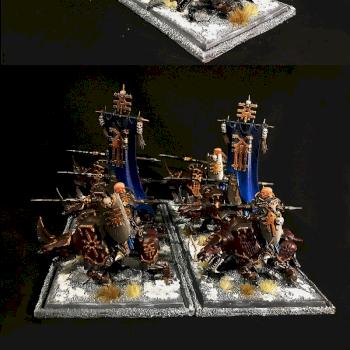 Skullcrushers of Khorne on Juggernauts by oxenreed