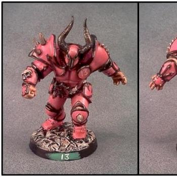 Blood Bowl Chaos Warrior by Lou Rollins