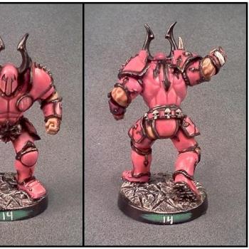 Blood Bowl Chaos Warrior by Lou Rollins