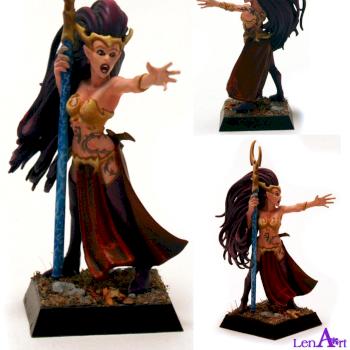 Dark Elf High Sorceress by Lena