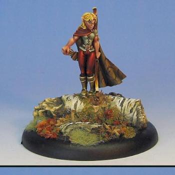 Spyglass Shae elf archer on sculpted base by Wappellious