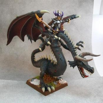 Dark Elves Malekith On Dragon by fortress miniatures