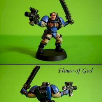 Space Marines - Scout Sergeant by Flame Of God