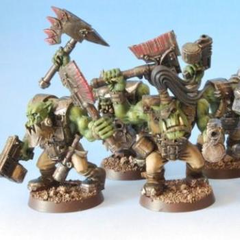 40k Blackreach Ork Bloodaxe Nobz by MiniKingdom