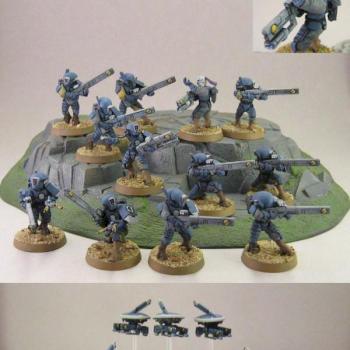 Tau Fire Warriors & Gun Drones by Shades