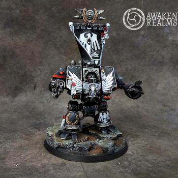 Space Marines Raven Guard Venerable Dreadnought by Awaken Realms