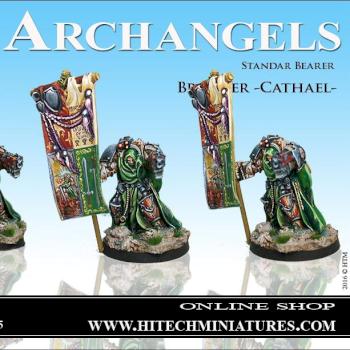 Brother Cathael - Standar bearer by hitechminiatures2