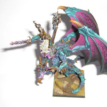 Chaos Lord on Chaos Dragon by medieval_art