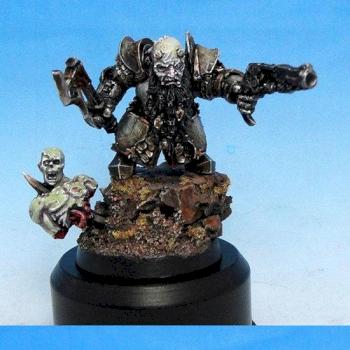 Chaos Dwarf Infernal Guard Castellan by Wickedcarrot