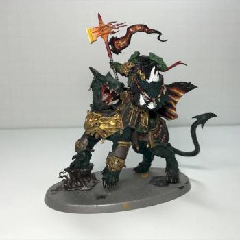 Salamander Chapter Master on Bike by Ziphoneon