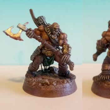 Reaper Miniatures - Thelgar Halfblood, Half-Orc Barbarian by smilie23