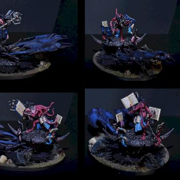 Herald of Tzeentch on burning chariot by Solnishko