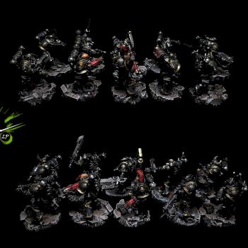 Shadowspear Warhammer 40K Black Legion Marines by CroWarGamePainting