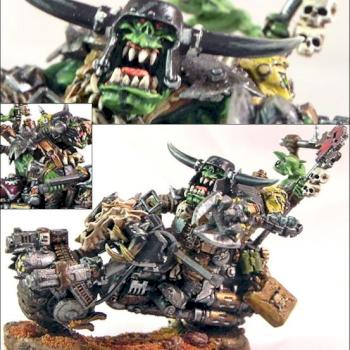 Ork Warboss on Bike - Groznak 'Da fasta' - by Il_Dada