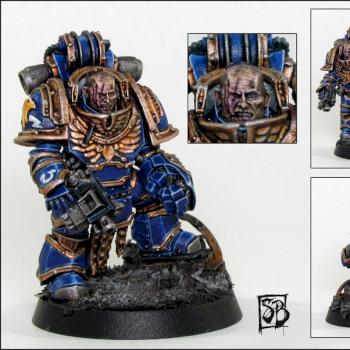 Horus Heresy Ultramarine Legion Centurion by sublimebrushwork