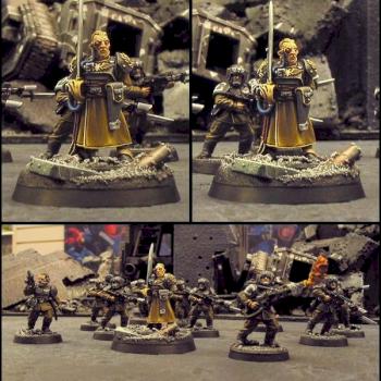 Cadian Lieutenant and Squad by biggeek