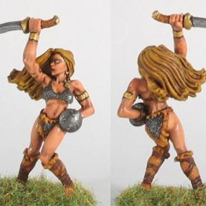 Tyden, Female Barbarian (sculpt by Sandra Garrity) by Ovus The Peon