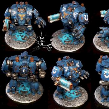 Primaris Redemptor Dreadnought Ultramarines Warhammer 40K by CroWarGamePainting