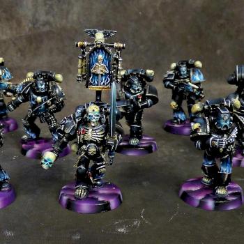 Space Marines Blood Raven themed Legion of the Damned squad by Awaken Realms