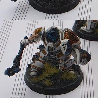 Daemonhunters Grey Knight Terminator with Thunder hammer and Storm shield by ravenwing