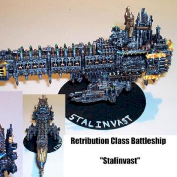 Battlefleet Gothic Retribution Class Battleship by Scottdsp748