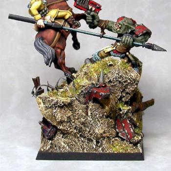 Praetorian Rough Rider vs. Ork by numbat