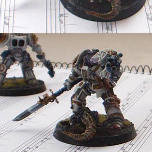 Daemonhunters Grey Knight Terminator with Scythe and Balrog trophy by ravenwing