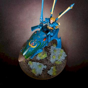 Eldar Autarch on Jetbike by Lemartes