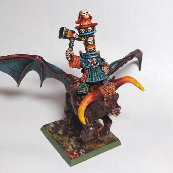 Chaos Dwarf Lord riding Great Bull Taurus by tomy