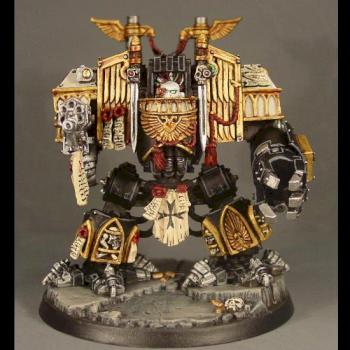 40K Venerable Dreadnought Black Templar by blue moon miniatu by bluemoonminiatures