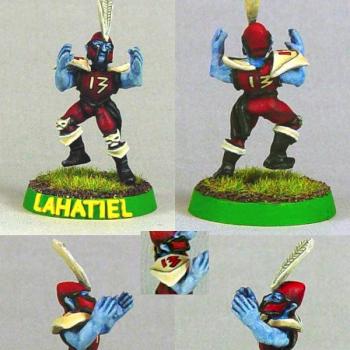 Converted Blood Bowl Dark Elf Catcher -- TBB2006 Legacy Team by lahatiel