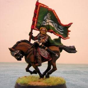 Mounted Glamling Rohirrim Standard Bearer by GreenGoblinTrading