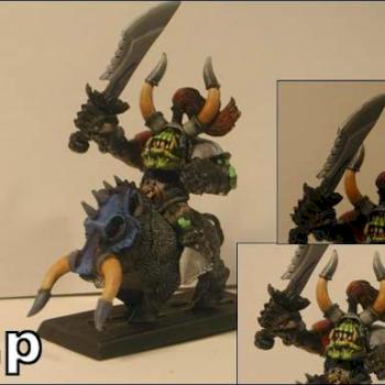 w.i.p orc warboss...first try at steel nmm by Olov