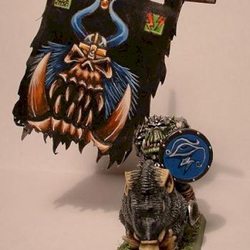 Orc Army Standard Bearer on boar by Dikkemik