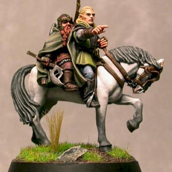 Legolas and Gimli on Horseback by Rob Jedi