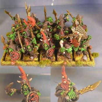 Night Goblin Spearmen Regiment by mousekiller