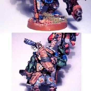 Ork nob with Waaagh banna by Dazkhull