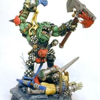 Ork Warboss on a Battle Base by Jason Richards